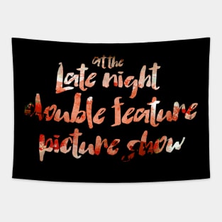 Late Night Double Feature Picture Show Tapestry