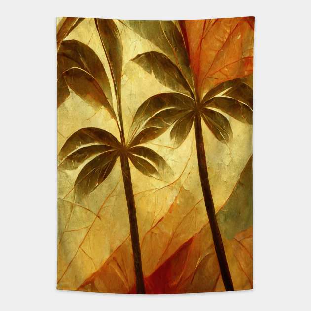 Tropical palm 1 Tapestry by MCAshe spiritual art 