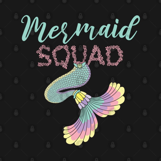 Mermaid Squad Gift Mermaid Birthday Lovers Gift by mommyshirts