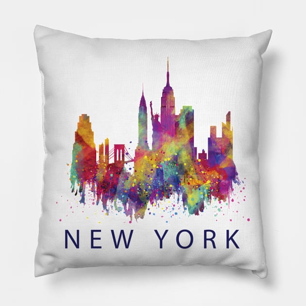 New York for Men Women and Kids Pillow by macshoptee