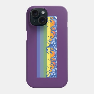 Waves and Rainbow Phone Case