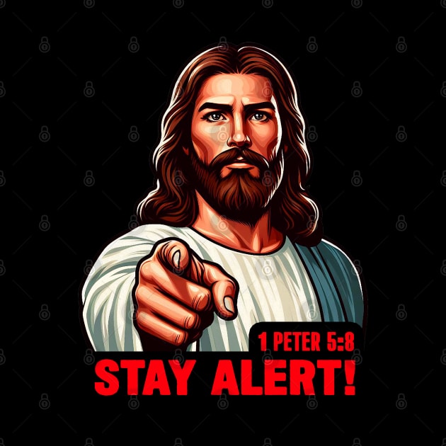 1 Peter 5:8 Stay Alert! by Plushism