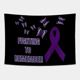 Purple Butterfly Fighting to Remember ALZHEIMER AWARENESS Gift Tapestry