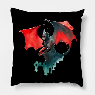 Watercolor Gargoyle Pillow