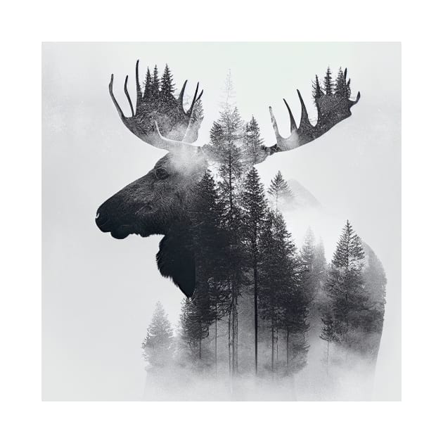 Moose Nature Outdoor Imagine Wild Free by Cubebox