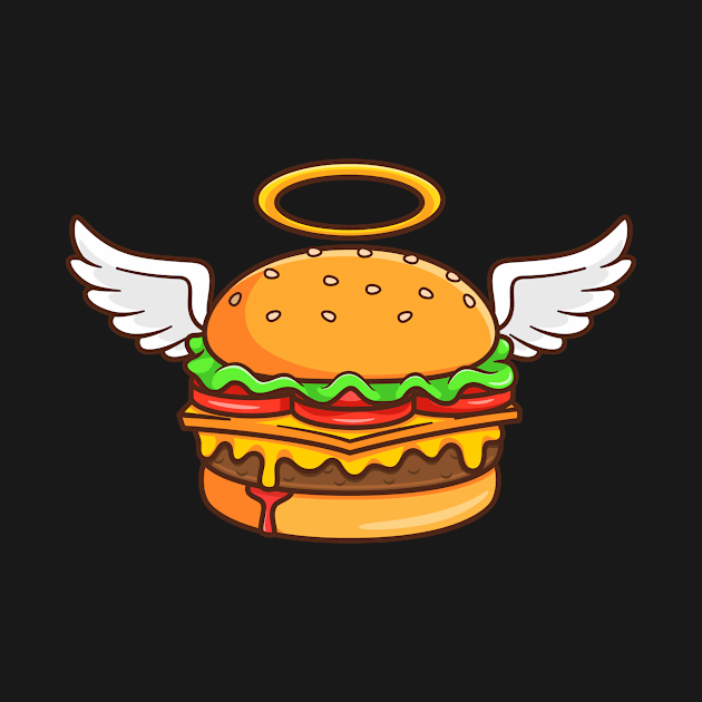 Angel Burger Flying Cartoon by Catalyst Labs