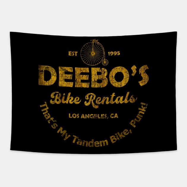 Deebo's Bike Rentals Tapestry by CANDY MARKET