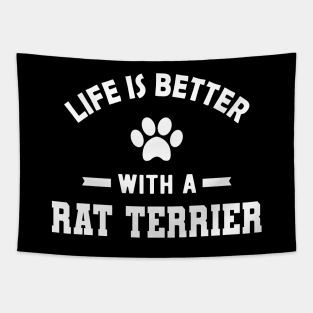 Rat Terrier Dog - Life is better with a rat terrier Tapestry