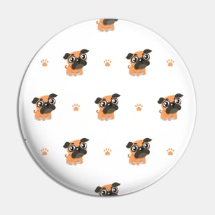 Pug Pattern Pin