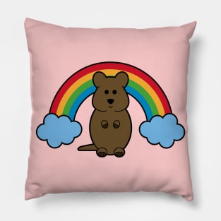 Quokka Rainbow Pillow