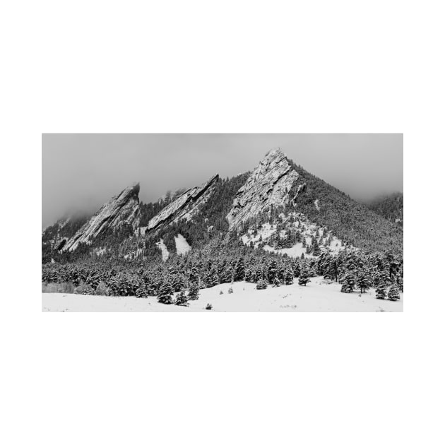 The Flatirons In Winter Dress by nikongreg