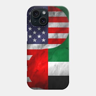 USA and United Arab Emirates UAE Dual Flag Yin Yang Combination Phone Case