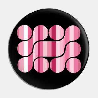 Hot Pink Stripes Pin