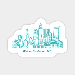 Midtown Manhattan skyline Magnet