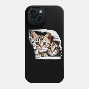 2 Cute Little kitties  kitten Phone Case