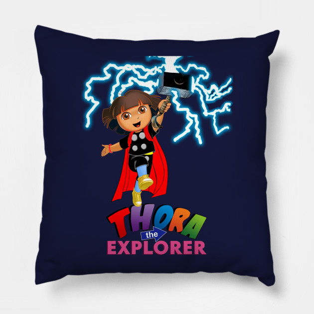 Thora The Explorer Dora The Explorer Pillow Teepublic