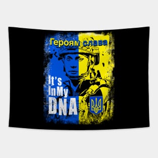 It's In My DNA Ukrainian Gifts Vyshyvanka Kozak Ukraine Flag Tapestry