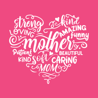 Heart mother Words Gift for mothers T-Shirt