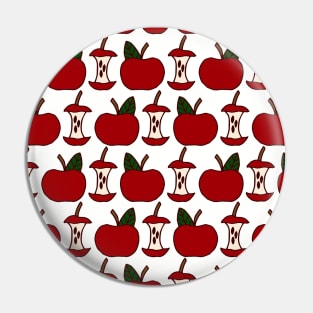 Apples and Apple Cores | Red Apples | Apple Pattern Pin