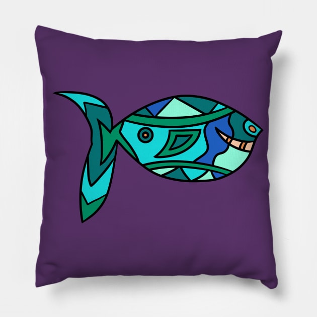 Smiley Fish Pillow by VazMas Design