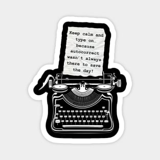 Funny Vintage Typewriter Magnet