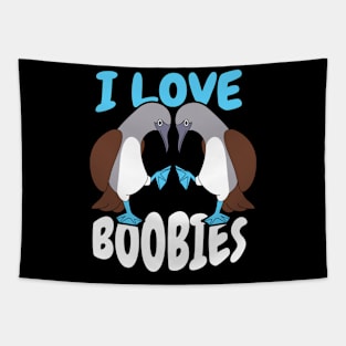 I Love Boobies Booby Bird Tapestry