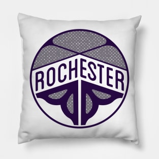 Rochester Flower logo - lilac Pillow