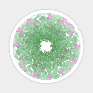 Watercolor floral design. Mandala Magnet