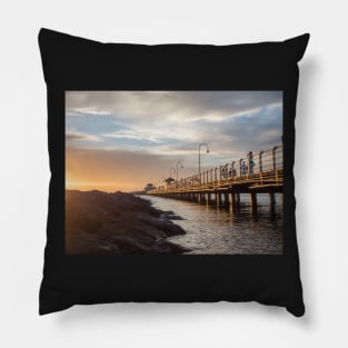 St Kilda Pier Sunset Pillow