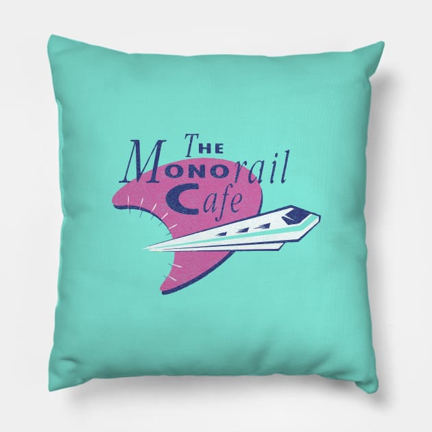 Monorail Cafe Pillow by Heyday Threads