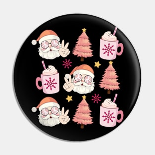 Santa pink cup Pin