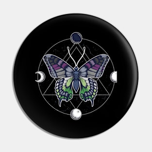 Aroace Butterfly LGBT Asexual Aromantic Pride Flag Pin