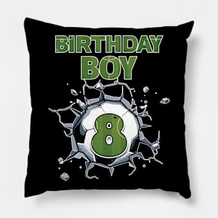 8th Birthday Boys Soccer player Gift For Boys Kids toddlers Pillow