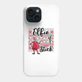 Funny Elf Pun Selfie Stick Santa Claus Christmas Meme Gift Phone Case