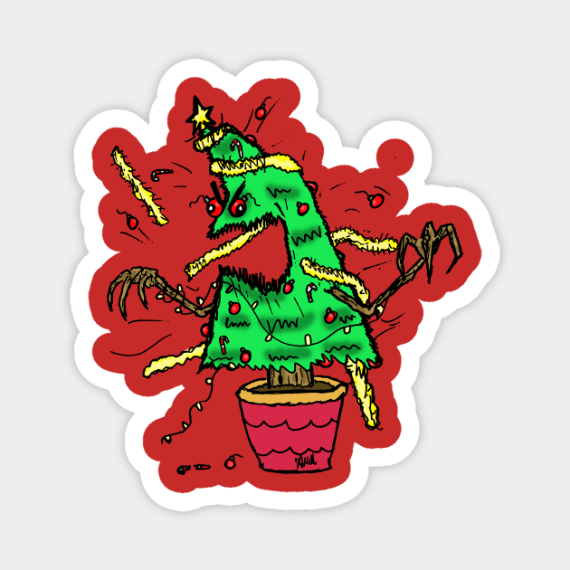 Evil Christmas Tree Magnet by SimplyMrHill