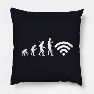 Wifi Evolution Internet Junkie Nerd Pillow