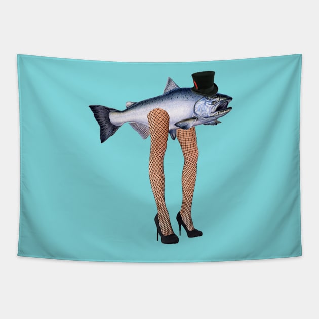 Dapper Fish Tapestry by Alienby