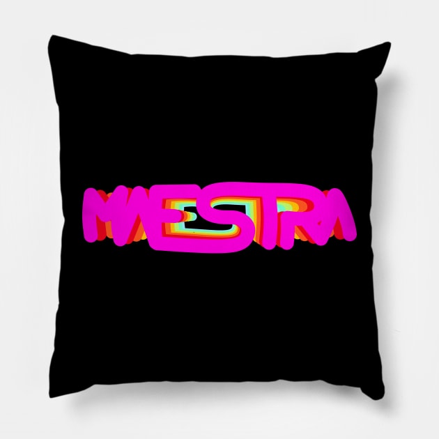 Maestra, you're tripping. Pillow by AlexMarialDraws