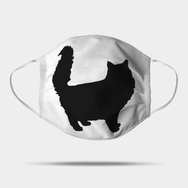 Limited Edition Exclusive Fluffy Cat Silhouette Fluffy Cat Silhouette Mask Teepublic