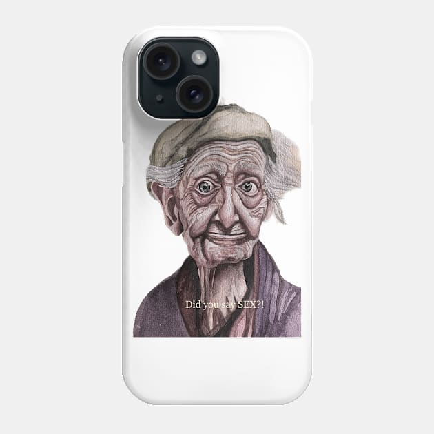 Funny old man Phone Case by The artist of light in the darkness 