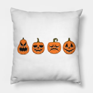 Vintage Halloween, Spooky pumpkins Pillow