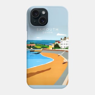 Exmouth beach UK, a 1950's style retro posterisation design Phone Case