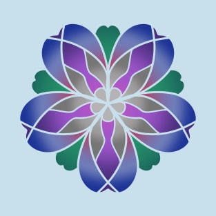 Floral Design - Blue Violet T-Shirt