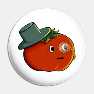 Fancy Tomato Grandpa with Monocle Pin