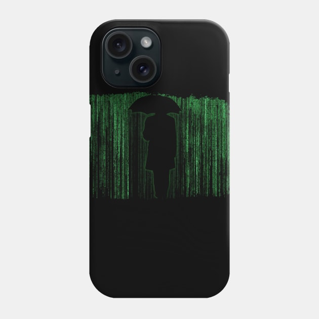 Raining Code Matrix Design Phone Case by HellwoodOutfitters