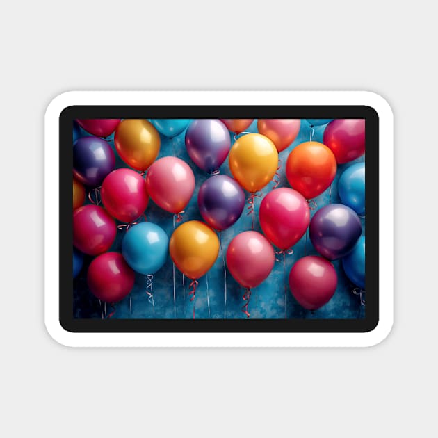 Party Balloons - Colorful Magnet by jecphotography