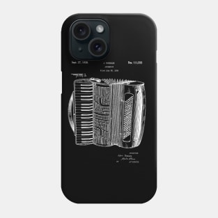 Accordion Player Gift - Accordion Blueprint 1938 Phone Case