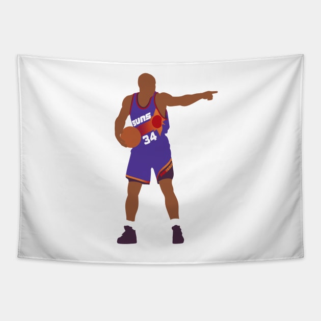 Charles Barkley Suns Tapestry by sofjac