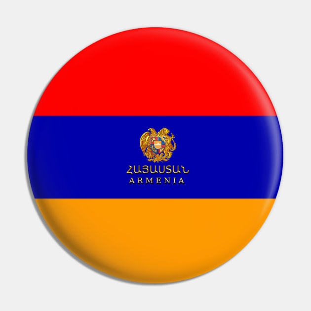 Armenian Flag (Եռագոյն) Pin by doniainart