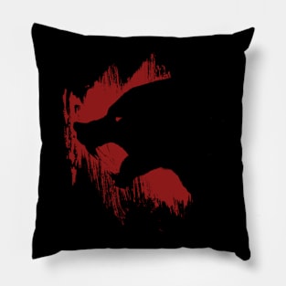 Wolf - black only version Pillow